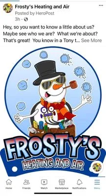 Frosty's Heating And Air Conditioning Logo
