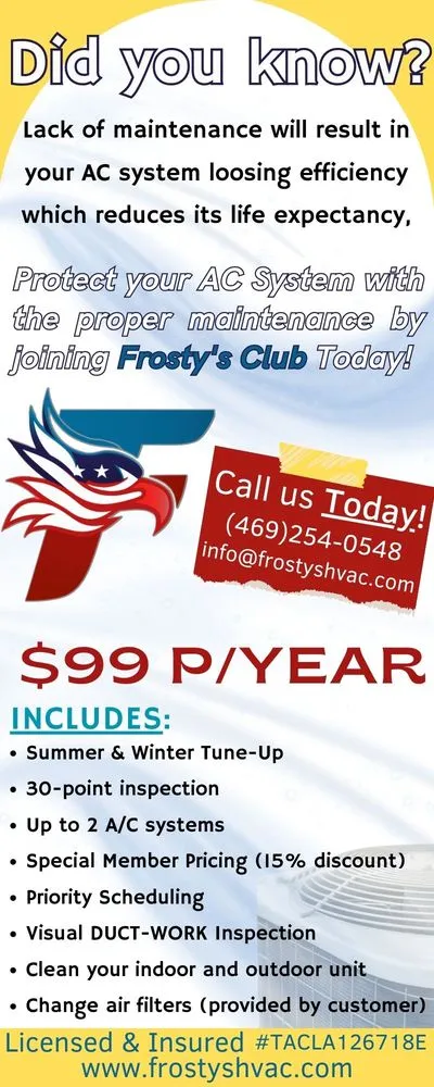 Slide of Frosty's HVAC