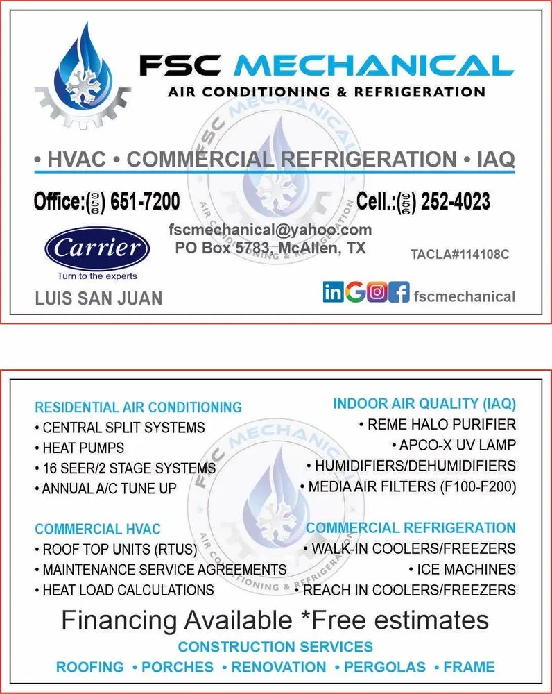 Slide of FSC Mechanical Air Conditioning & Refrigeration