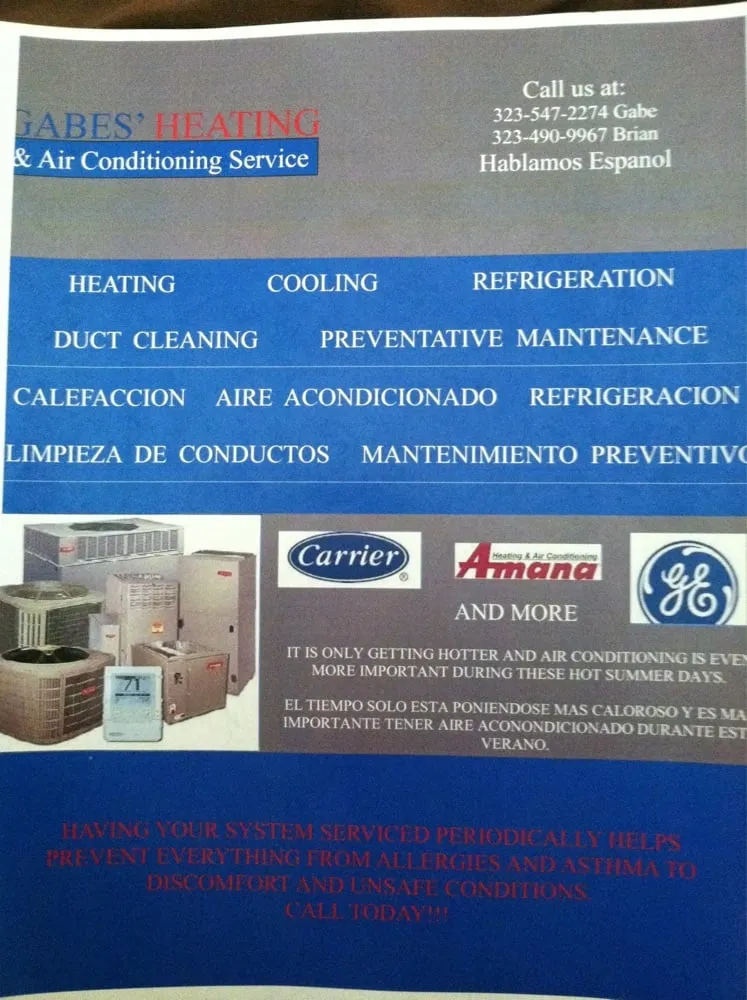 Slide of Gabes Heating/ Air Conditioning