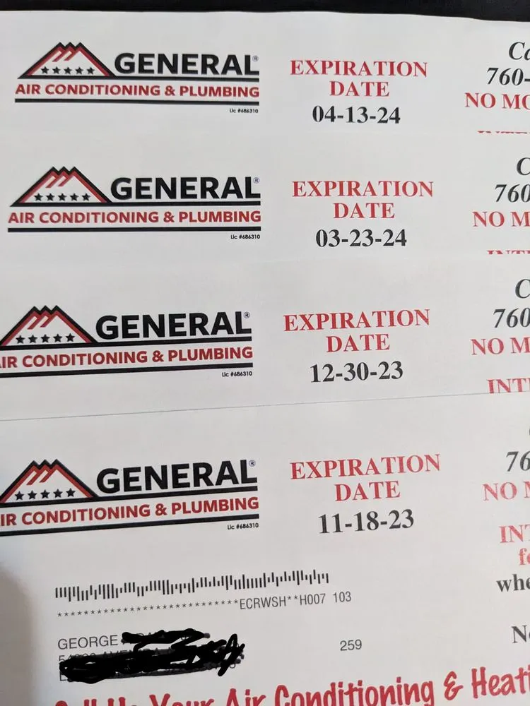 Slide of General Air Conditioning & Plumbing