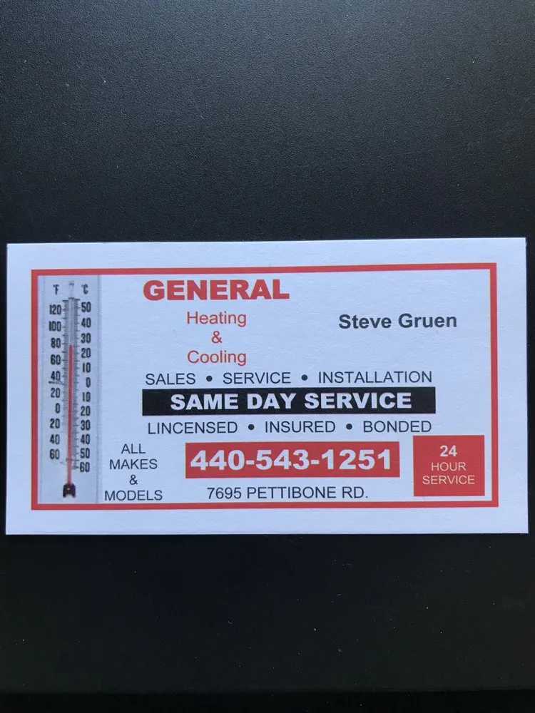 Slide of General Heating & Cooling