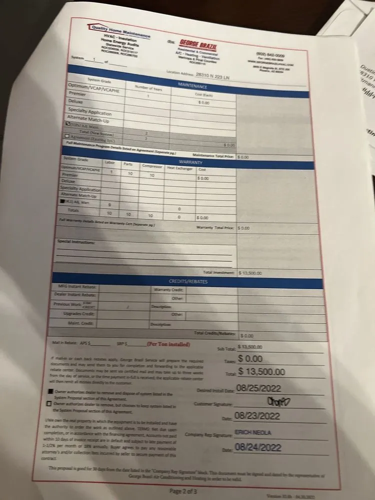 Slide of George Brazil Air Conditioning & Heating