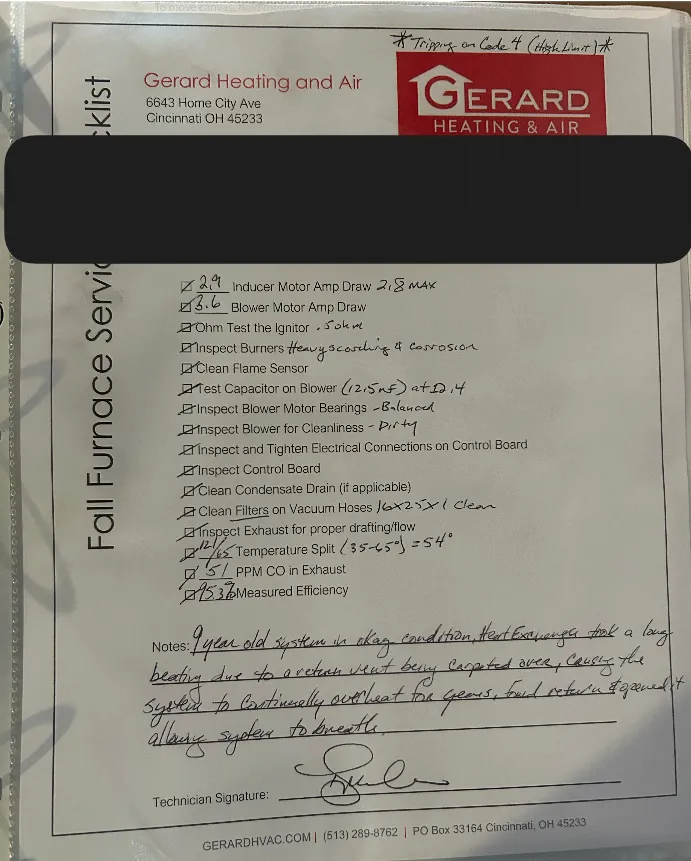 Slide of Gerard Heating and Air