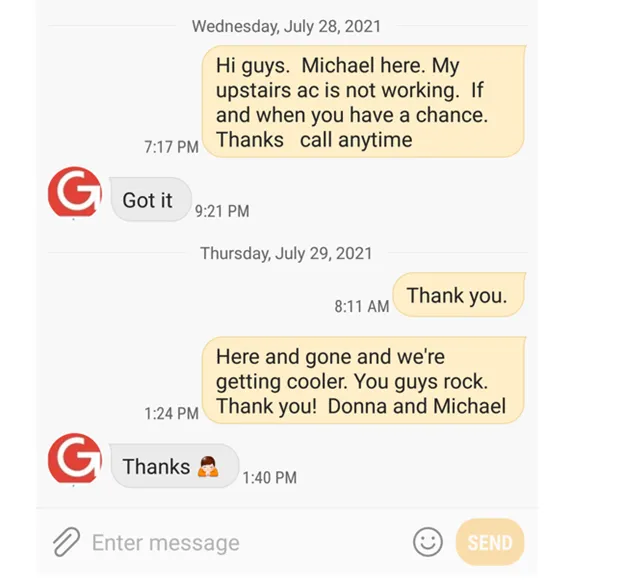 Slide of Gill Heating & Air Condition