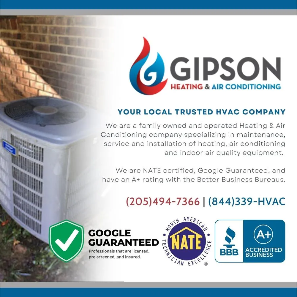 Slide of Gipson Heating & Air Conditioning