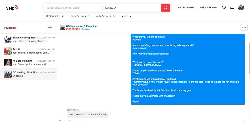 Slide of GO Heating, Air & Plumbing