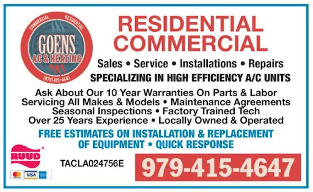 Slide of Goens A/C & Heating