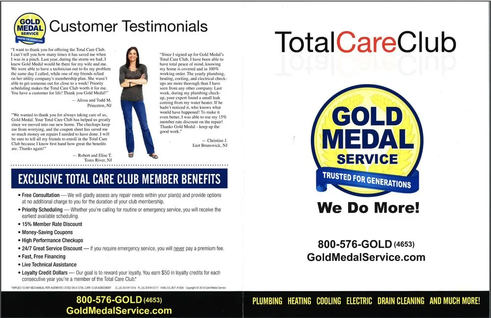 Slide of Gold Medal Service