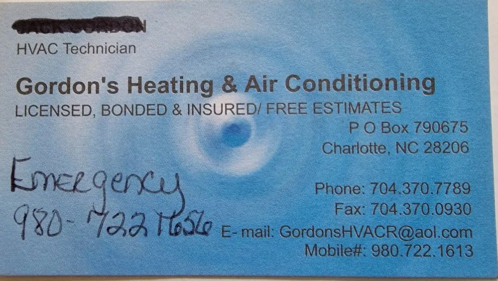 Slide of Gordon's Heating & Air Conditioning