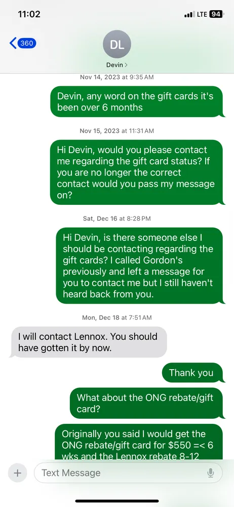 Slide of Gordon's Service Experts