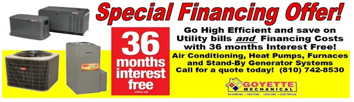 Emergency heating and cooling service near you in Oscoda, MI by Goyette Mechanical