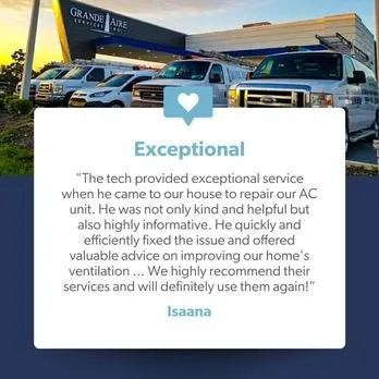 Slide of Grande Aire Services