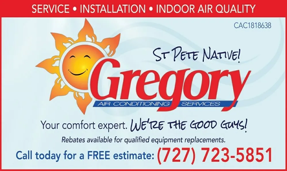 Local air conditioning tune-up for local homeowners in St Petersburg, FL by Gregory Air Conditioning Services