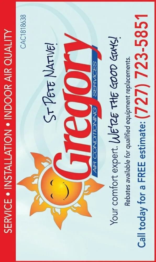Trusted AC repair in St Petersburg, FL by Gregory Air Conditioning Services