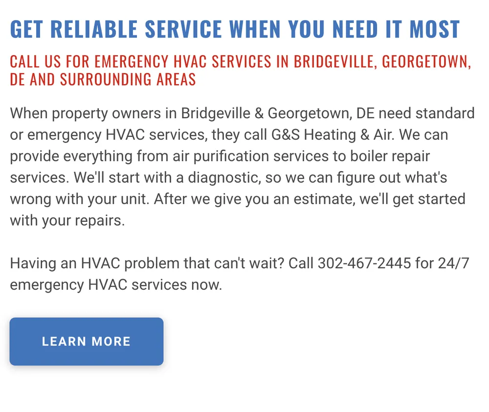 Slide of G&S Heating & Air