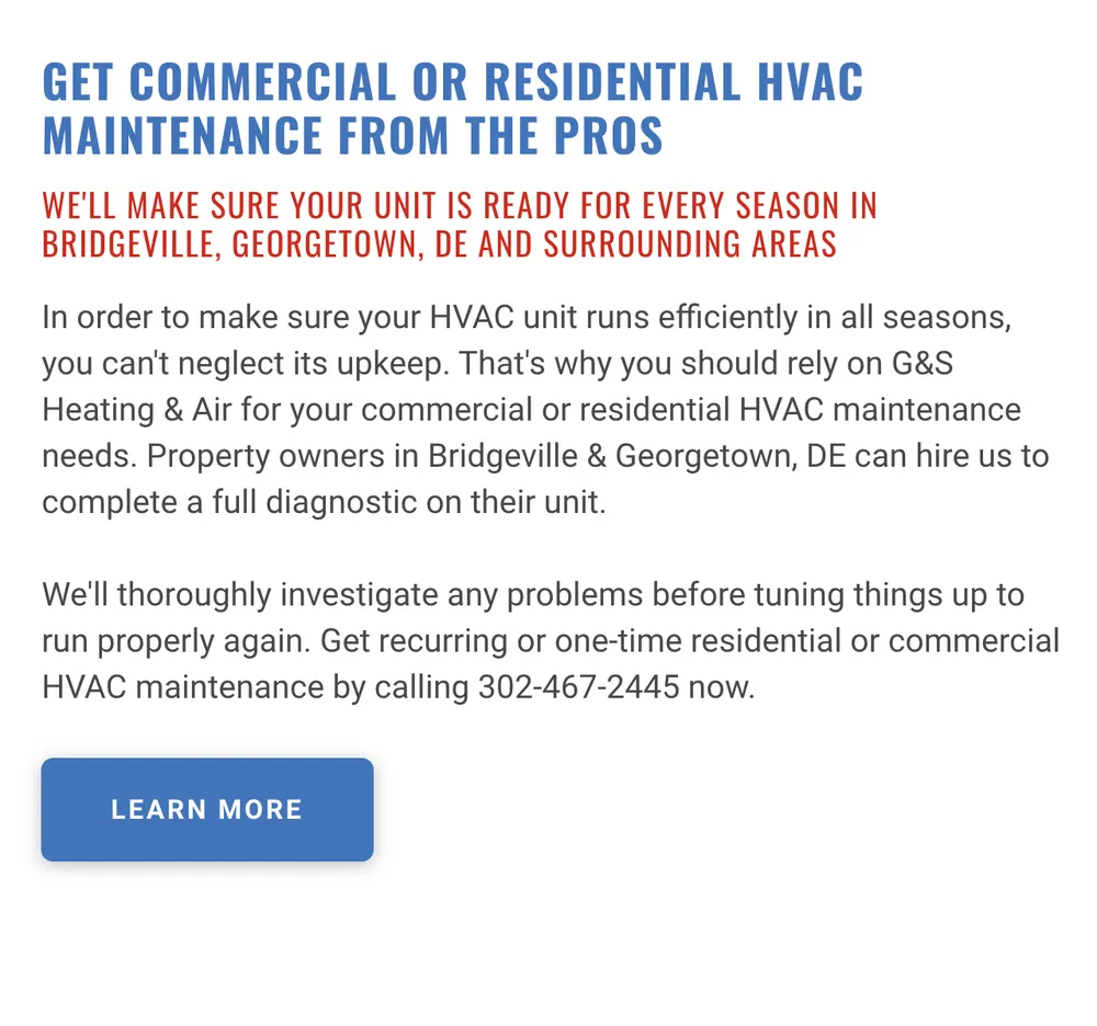 Slide of G&S Heating & Air