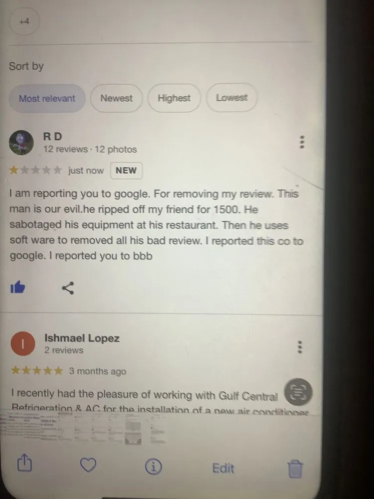 Slide of Gulf Central Refrigeration