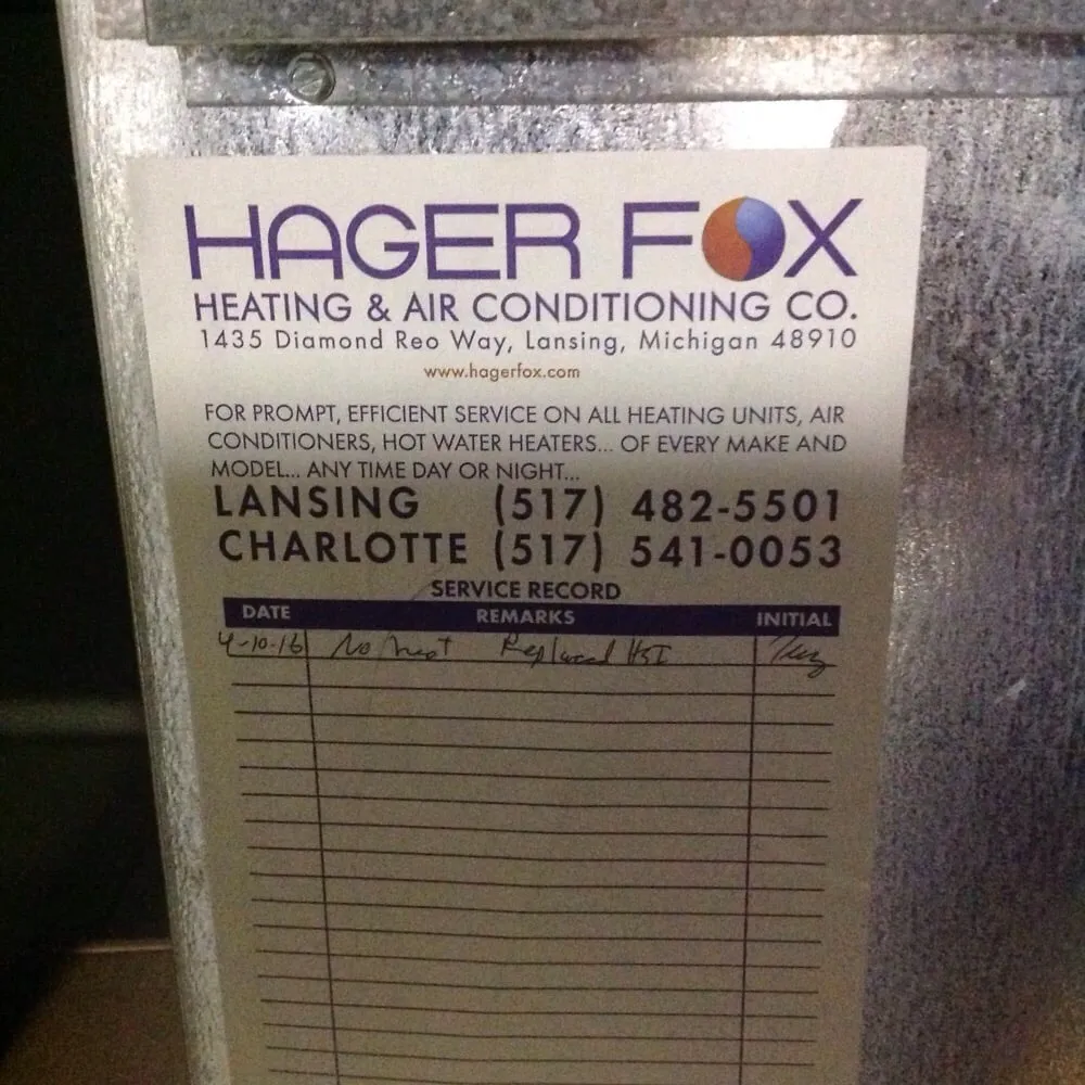 Slide of Hager Fox Heating & Air Conditioning