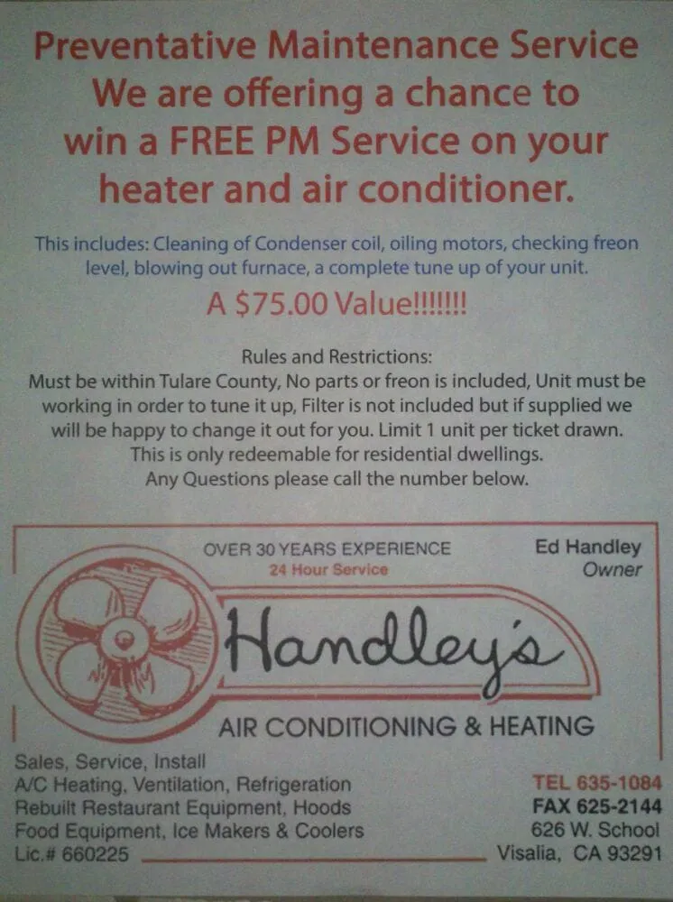 Slide of Handley's Air Conditioning & Heating