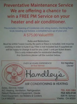 Handley's Air Conditioning & Heating Logo