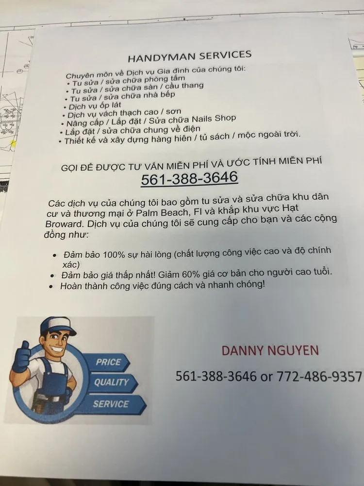 Slide of Handyman Services