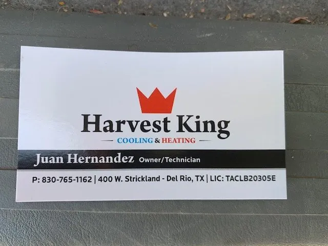 Slide of Harvest King Cooling and Heating