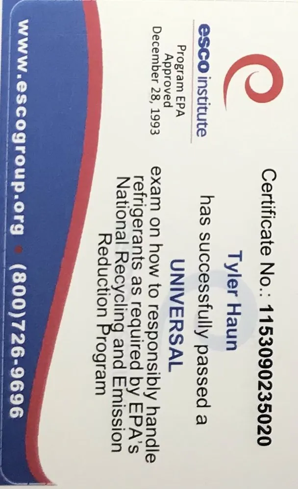 Slide of Haun's HVAC