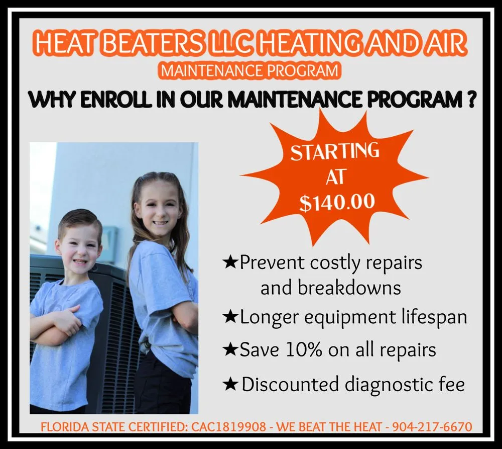 Top-rated heating and cooling service experts serving St. Augustine, FL - Heat Beaters