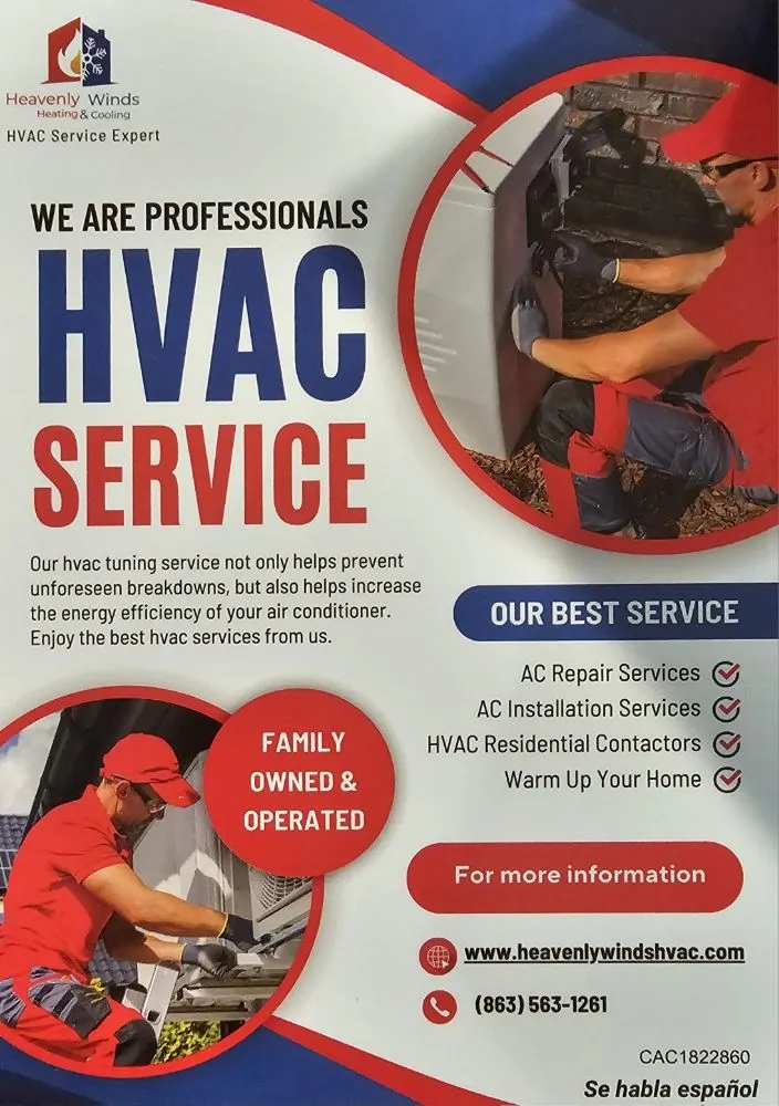 Slide of Heavenly Winds Heating & Cooling