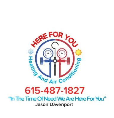 Here For You Heating And Air Conditioning Logo