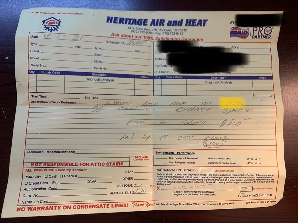 Slide of Heritage Air & Heat