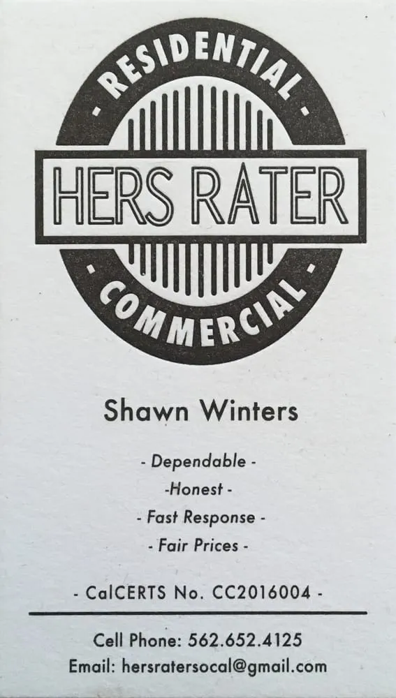 Slide of HERS Raters SoCal