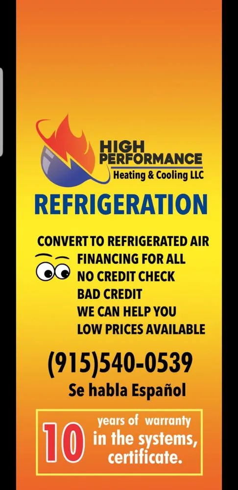 Slide of High Performance Heating & Cooling