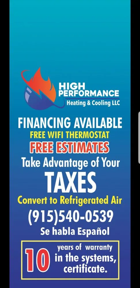 Slide of High Performance Heating & Cooling