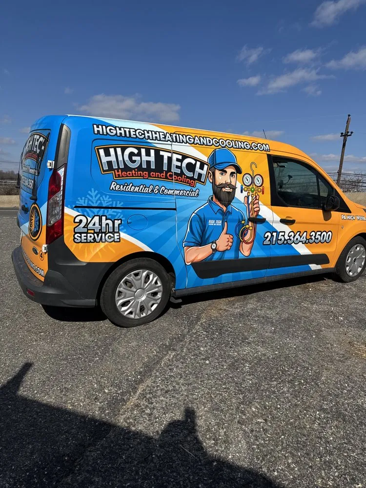 Slide of High Tech Heating and Cooling