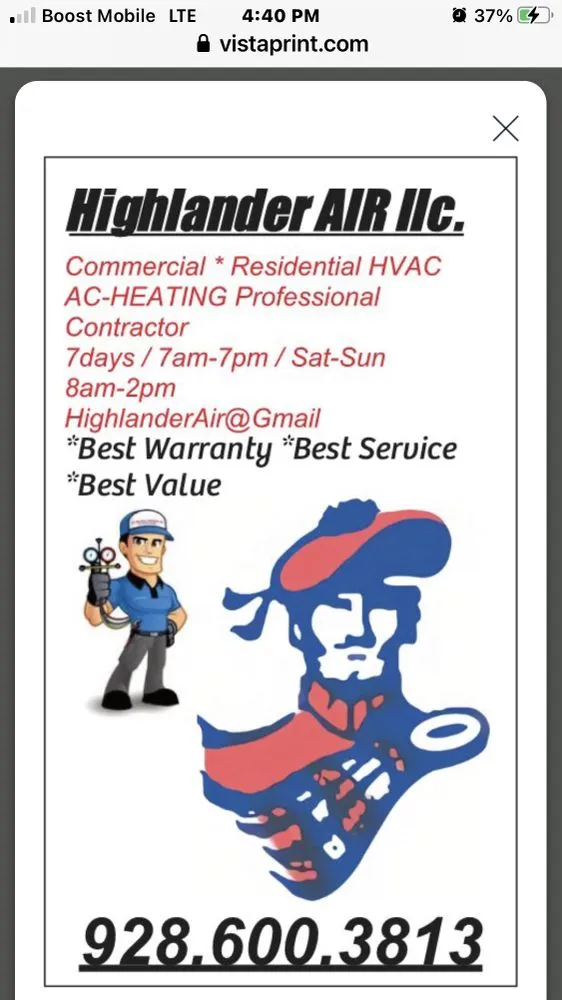 Slide of Highlander Air & Water heater Services