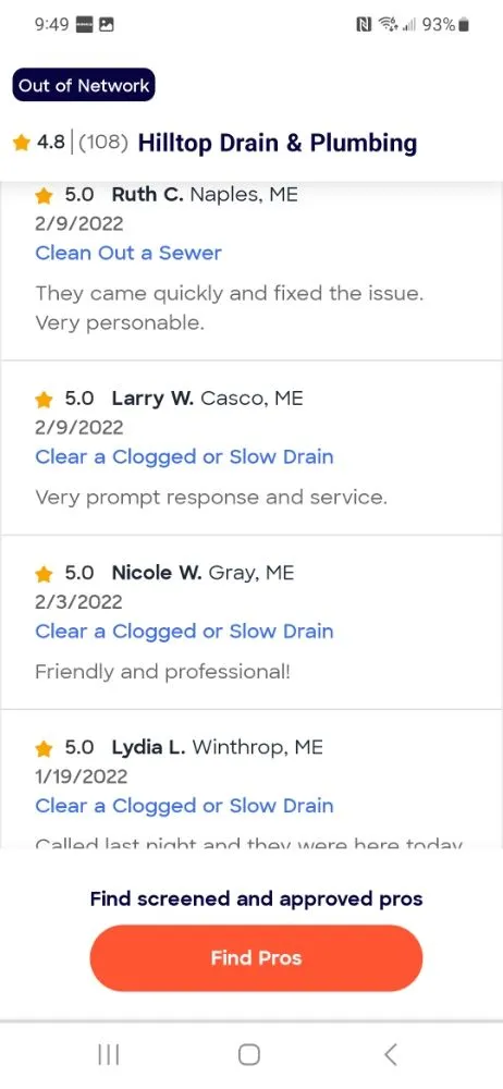 Slide of Hilltop Drain & Plumbing