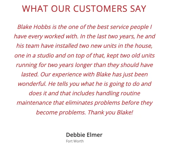 Slide of Hobbs Heating & Air