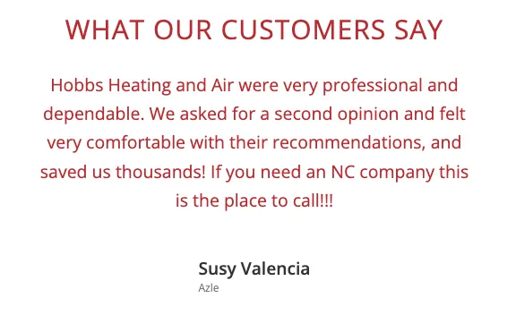 Slide of Hobbs Heating & Air