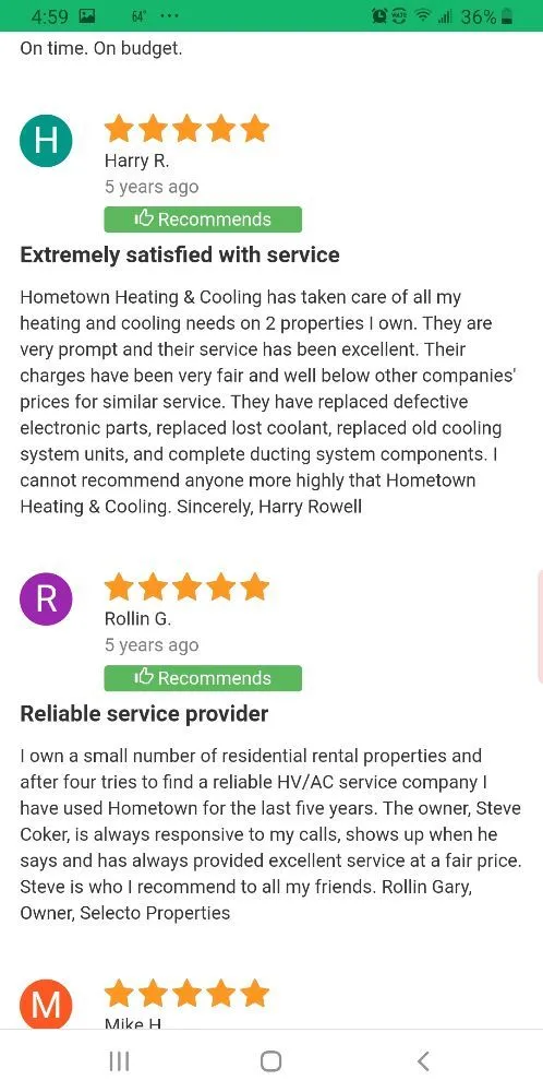 Slide of Hometown Heating & Cooling