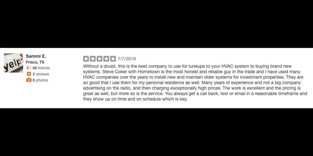 Slide of Hometown Heating & Cooling