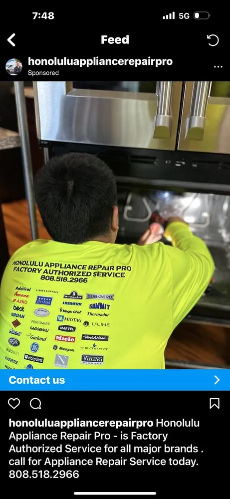 Slide of Honolulu Appliance Repair Pro