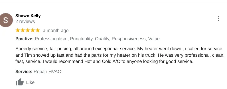 Slide of Hot & Cold HVAC