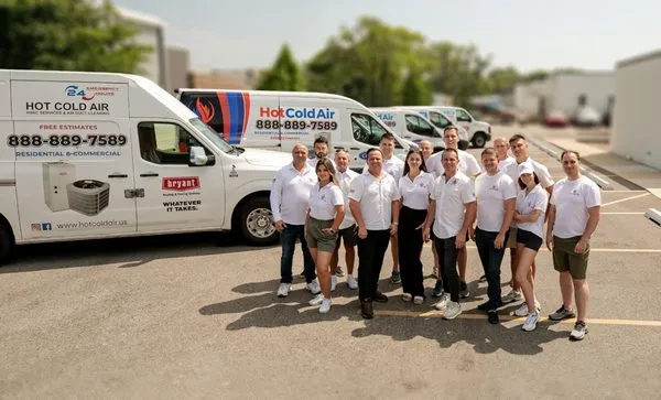 Hot Cold Air Heating, Air Conditioning & Air Duct Cleaning Logo