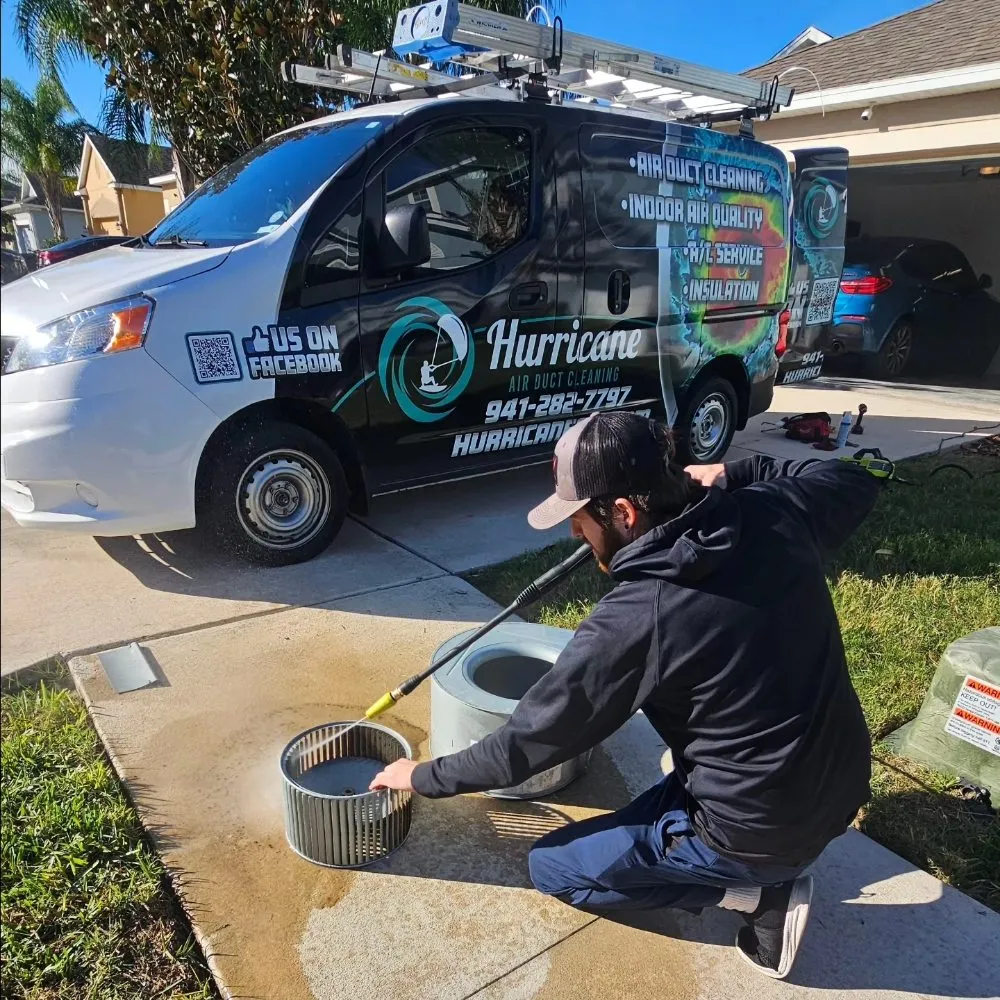 Slide of Hurricane Air Duct Cleaning
