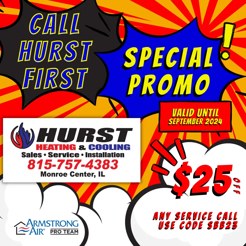 Trusted heating and cooling service experts serving Monroe Center, IL - Hurst Heating & Cooling