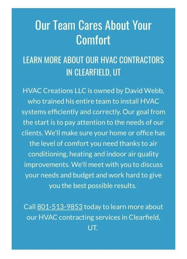 Slide of HVAC Creations