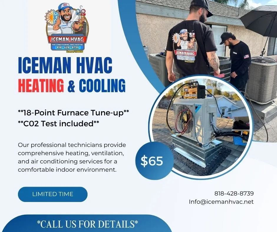 Reliable furnace service in San Fernando Valley, CA by Iceman HVAC