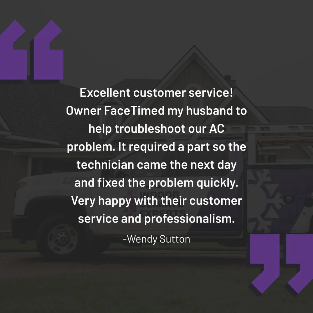 Slide of Indoor Climate Experts - Heating and Cooling Services